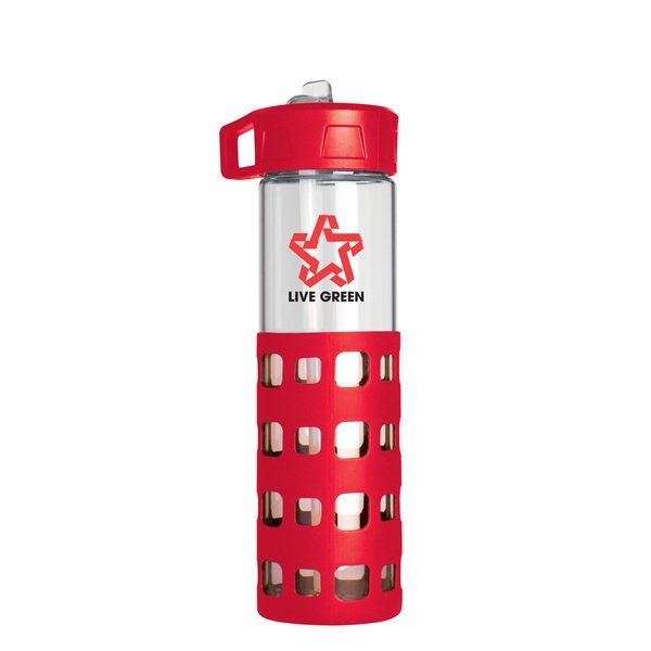 Sip-n-Go Glass Water Bottle, 24oz.