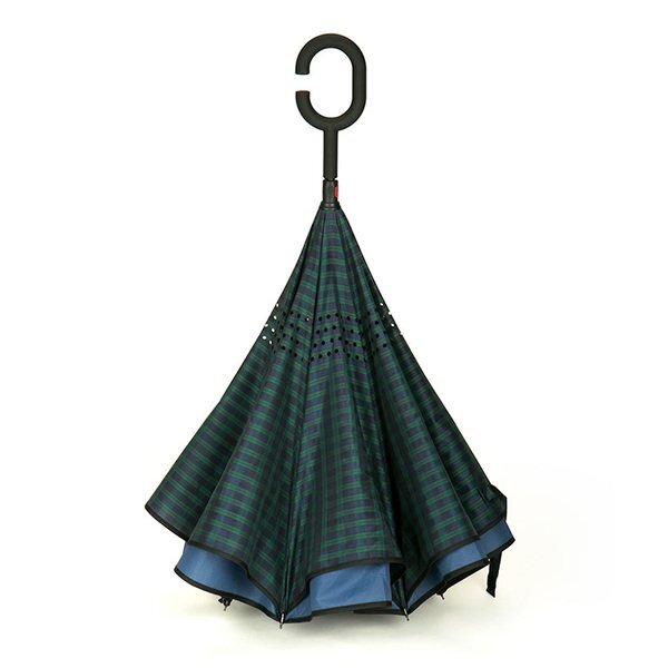 Stratus Reversible Umbrella, Plaid 48" Arc