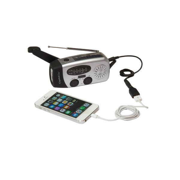 Dynamo Solar AM-FM Radio Flashlight w/ USB Port