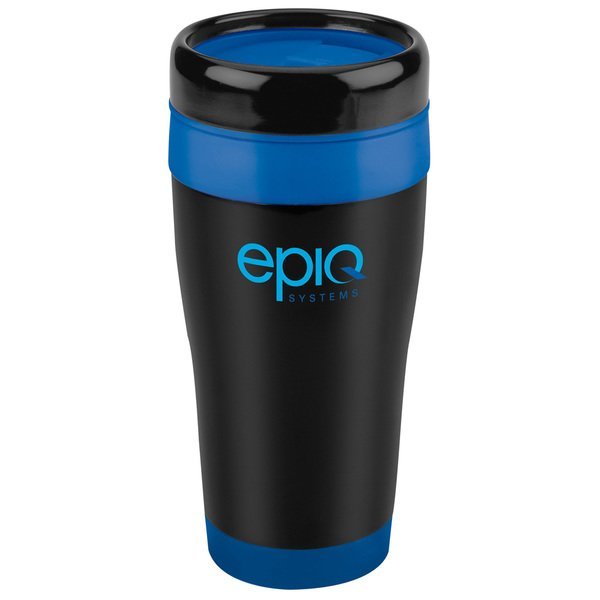 Stainless Black Tumbler with Color Liner, 16oz.