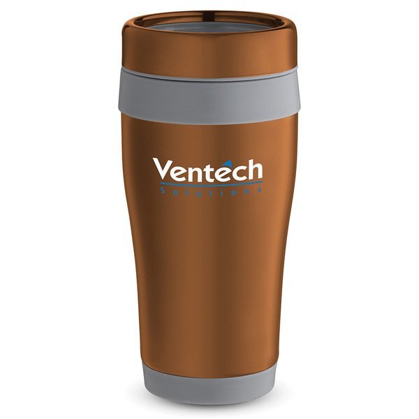 Stainless Solid Color Tumbler with Gray Liner, 16oz.