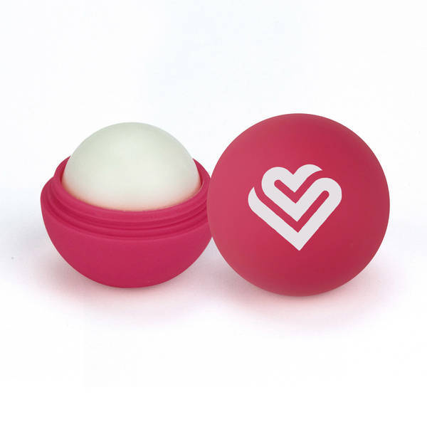 Flavored Lip Balm in Round Rubber Ball