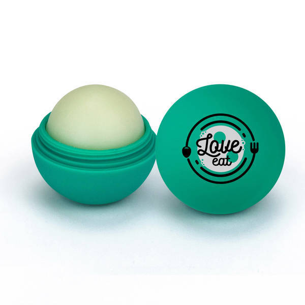 Flavored Lip Balm in Round Rubber Ball