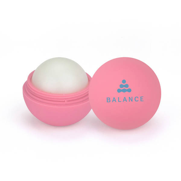 Flavored Lip Balm in Round Rubber Ball