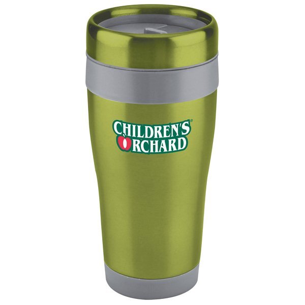 Stainless Solid Color Tumbler with Gray Liner, 16oz.