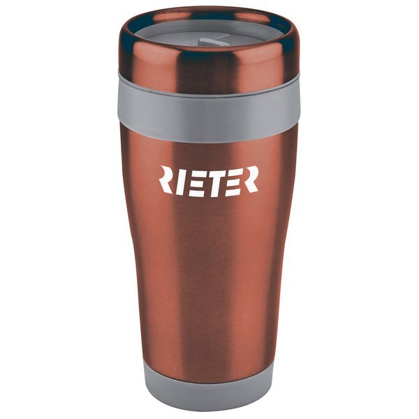 Stainless Solid Color Tumbler with Gray Liner, 16oz.
