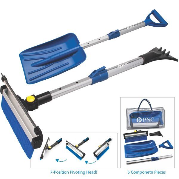 Deluxe Telescoping Snowbrush & Collapsible Shovel Set