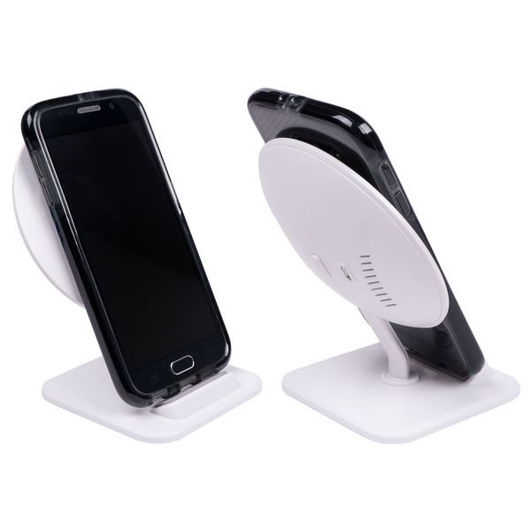 Round Qi Stand Wireless Phone Charger