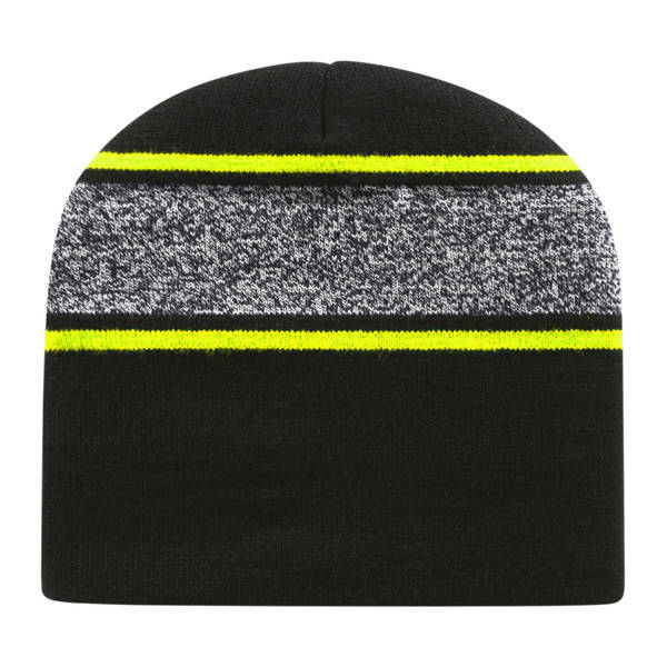 Variegated Striped Knit Beanie