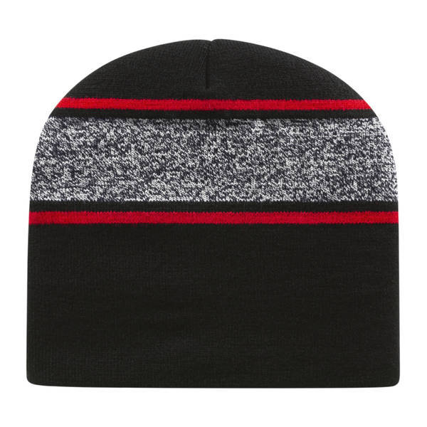 Variegated Striped Knit Beanie