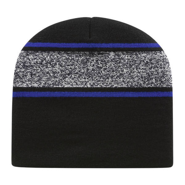 Variegated Striped Knit Beanie
