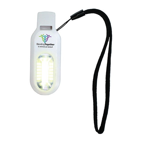 Whistle w/ COB Light and Wrist Strap, Full Color Imprint