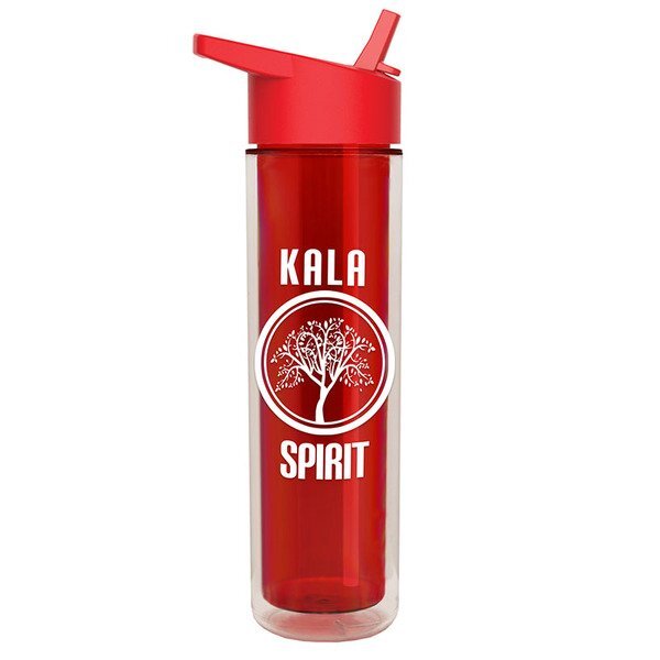 Chiller Insulated Bottle with Flip Straw Lid, 16oz.