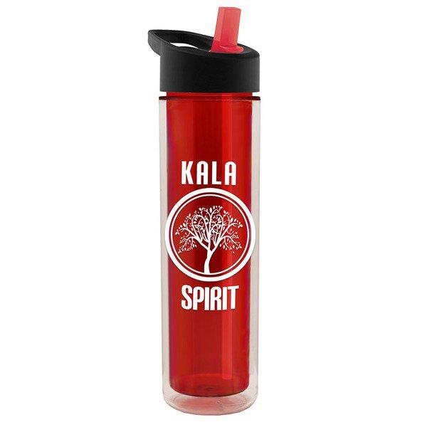 Chiller Insulated Bottle with Flip Straw Lid, 16oz.