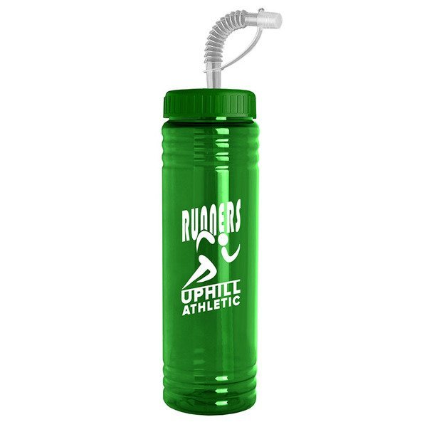 Slim Fit Water Bottle with Straw Lid, 24oz.