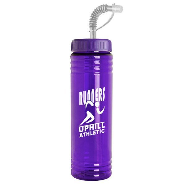 Slim Fit Water Bottle with Straw Lid, 24oz.