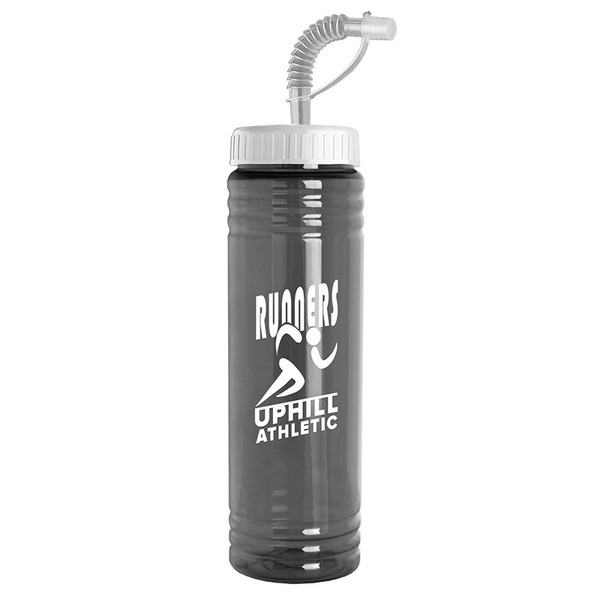 Slim Fit Water Bottle with Straw Lid, 24oz.