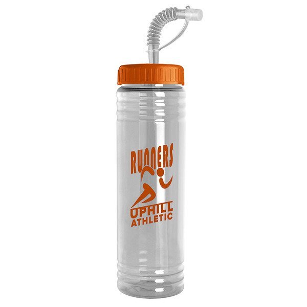 Slim Fit Water Bottle with Straw Lid, 24oz.