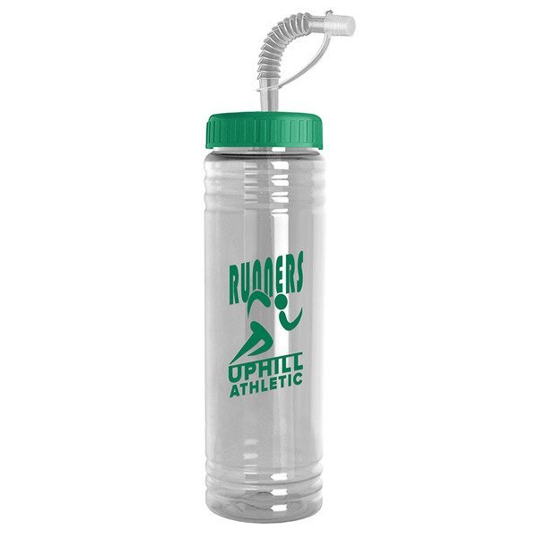 Slim Fit Water Bottle with Straw Lid, 24oz.