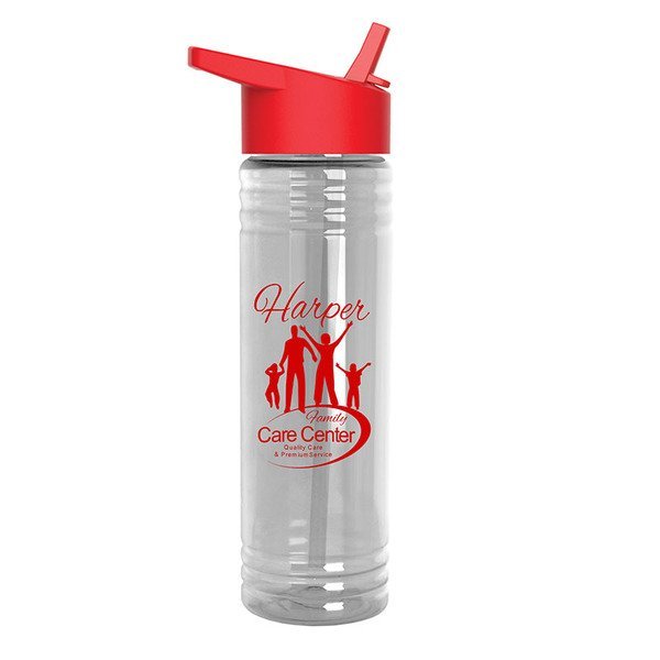 Slim Fit Water Bottle with Flip Straw, 24oz.