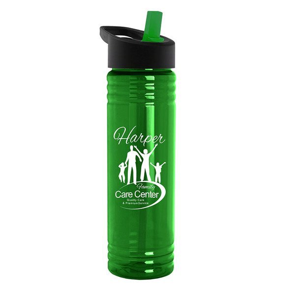 Slim Fit Water Bottle with Flip Straw, 24oz.