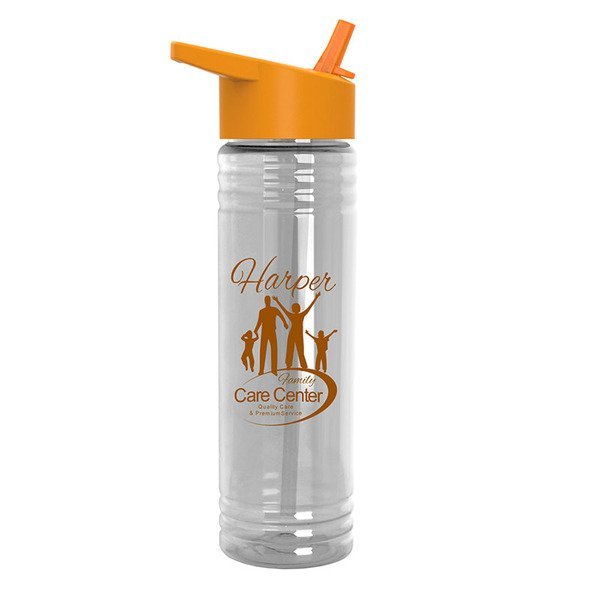 Slim Fit Water Bottle with Flip Straw, 24oz.