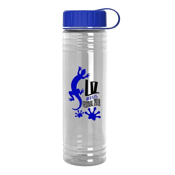 Slim Fit Water Bottle with Tethered Lid, 24oz.