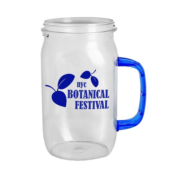 Mason Jar Tumbler with Handle, 27oz.