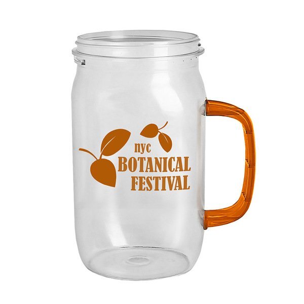Mason Jar Tumbler with Handle, 27oz.