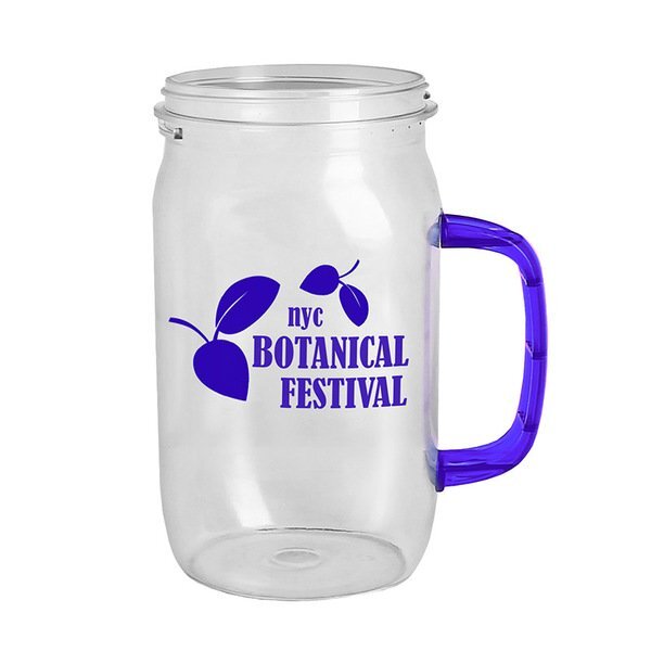 Mason Jar Tumbler with Handle, 27oz.