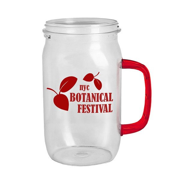 Mason Jar Tumbler with Handle, 27oz.