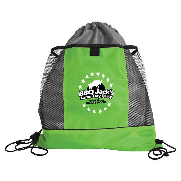 Sportster Drawstring Bag with Mesh Pockets