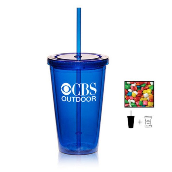 Double Wall Tumbler w/ Gum, 16oz.