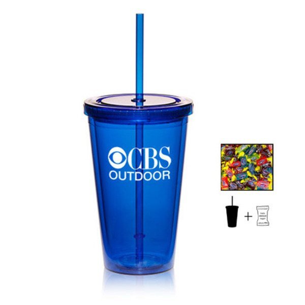 Double Wall Tumbler w/ Jolly Ranchers, 16oz.