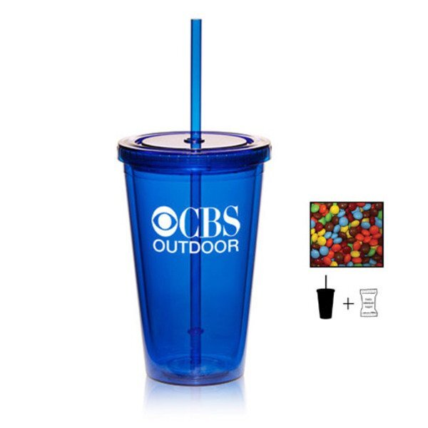 Double Wall Tumbler w/ Chocolate Littles, 16oz.