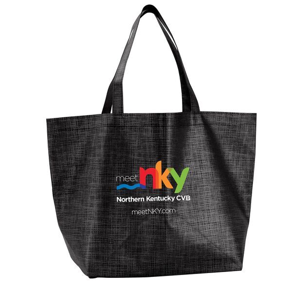Crosshatch Non Woven Grocery Tote