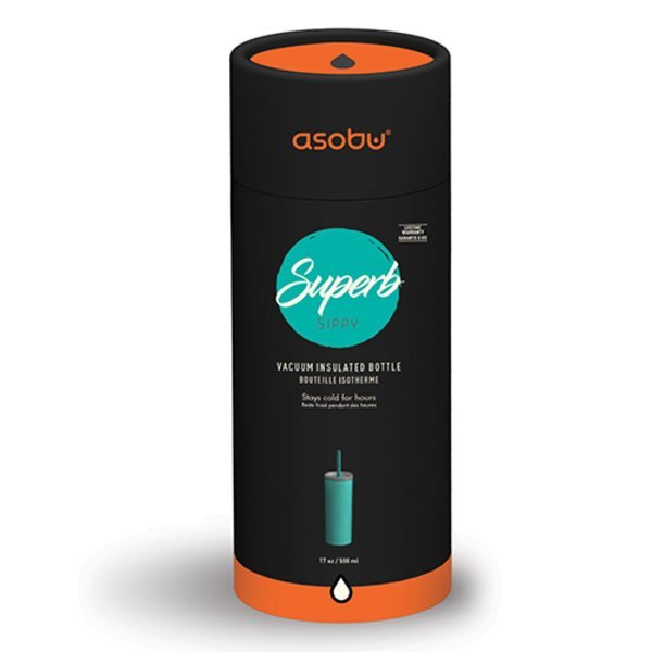 Asobu® Superb Sippy Copper Lined Stainless Steel Tumbler & Silicone Straw, 20oz.