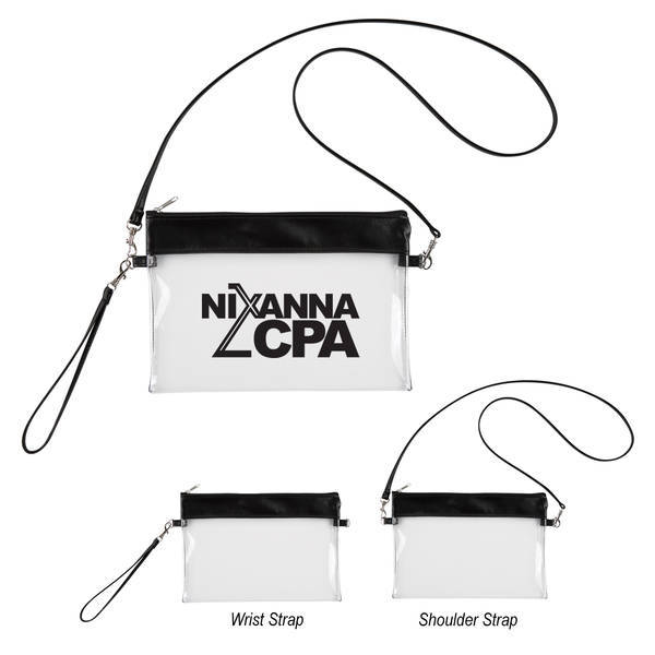 Game Day Clear PVC Wristlet Pouch