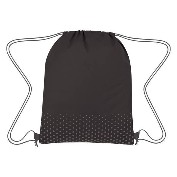 Connect the Dots Non-Woven Drawstring Bag - Black