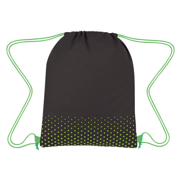Connect the Dots Non-Woven Drawstring Bag - Black