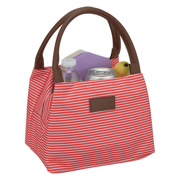 Sebastian Striped Polyester Cooler Lunch Bag