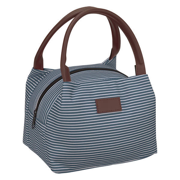 Sebastian Striped Polyester Cooler Lunch Bag