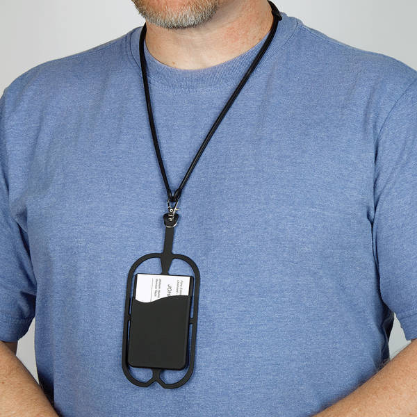 Silicone Lanyard w/ Phone Holder & Wallet