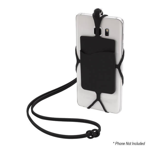 Silicone Lanyard w/ Phone Holder & Wallet
