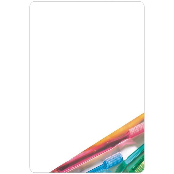 Toothbrushes Memo Board w/ Magnet, 5-1/2" x 8-1/4"