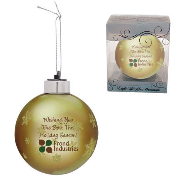 Light-Up Glass Ornament, 3"