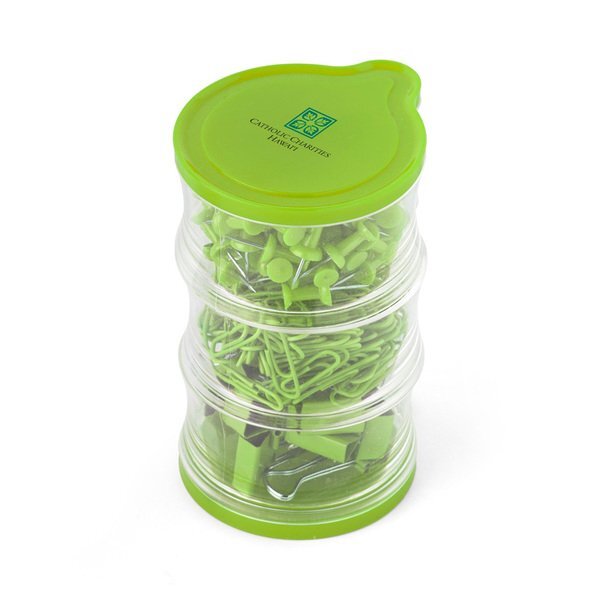 Tower of Clips and Push Pins