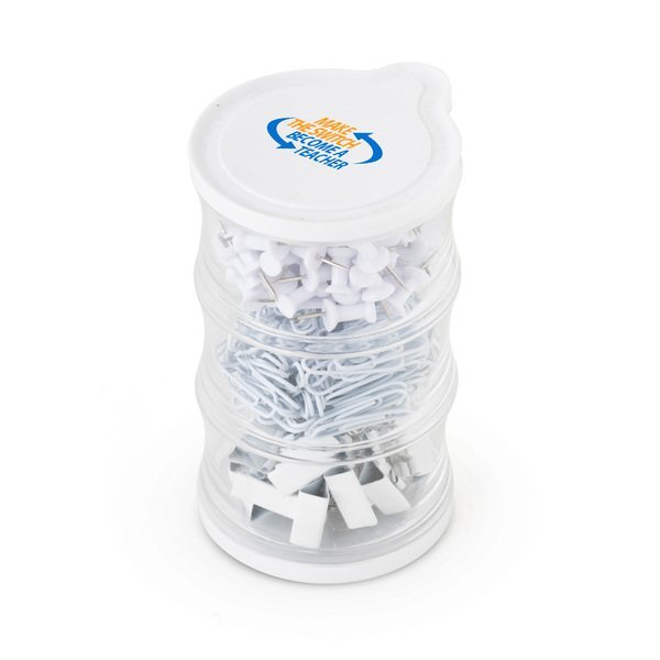 Tower of Clips and Push Pins