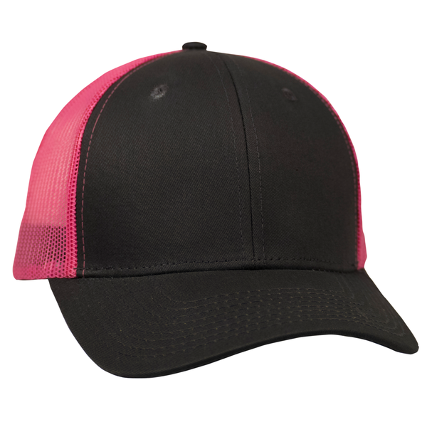 Vibrant Twill Constructed Trucker Cap with Mesh