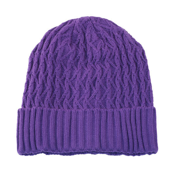 Fleece Lined Knit Pattern Beanie